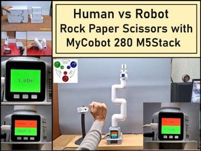 Human vs Robot  Rock Paper Scissors with MyCobot 280 M5Stack
